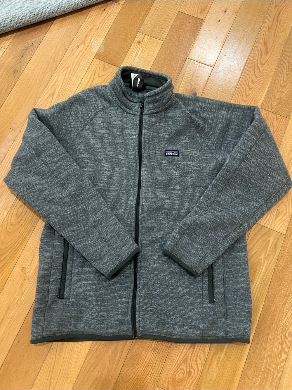 Patagonia Heather Gray Full-Zip Fleece Jacket